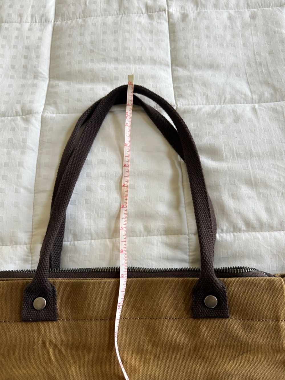 Vintage rugged Wax Canvas Tote Bag Shoulder Bag - Picture 12 of 13